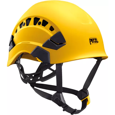 PETZL HELM VERTEX VENT GELB, SEHR KOMFORTABEL UND BELÜFTET, FÜR BODEN UND HÖHE