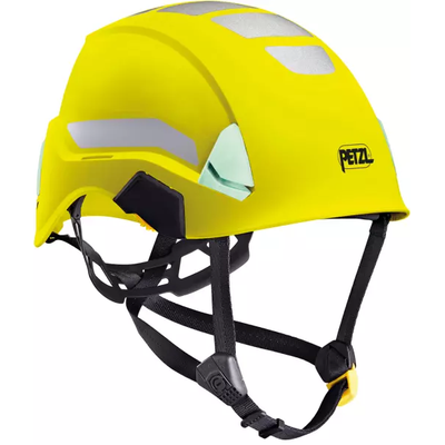 PETZL HELM STRATO HI-VIZ GELB, LEICHT UND MIT HOHER SICHTBARKEIT, FÜR BODEN UND HÖHE