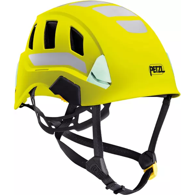 PETZL HELM STRATO VENT HI-VIZ GELB, LEICHT, BELÜFTET UND MIT HOHER SICHTBARKEIT