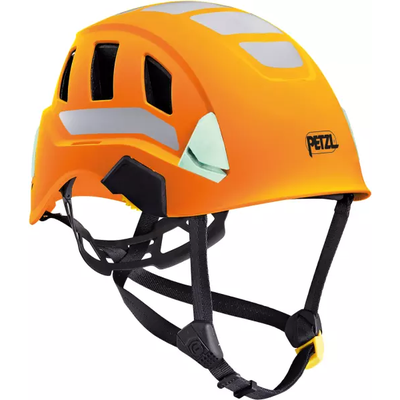 PETZL HELM STRATO VENT HI-VIZ ORANGE, LEICHT, BELÜFTET UND MIT HOHER SICHTBARKEIT